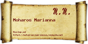 Moharos Marianna névjegykártya